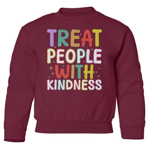 Treat People With Kindness - Mental Health Matters Youth Crewneck Sweatshirt