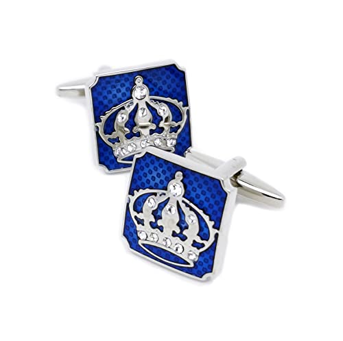 Gemelos Royal Crown Cuadrados Azul en Caja de Regalo miniatura 1