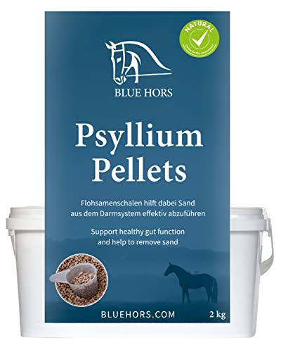 Blue Hors Psyllium Pellets 2 kg. | Flohsamenschalen Pferd pelletiert | 100% Naturrein - Ohne Zusätze | Flohsamen für Verdauung - Premium Qualität Cover