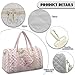 Gogavesne Salamander Quilted Travel Bag for Women Crossbody Tote Handbag with Handle Pink Duffle Bag for Women Weekend Trip Fashion Personal Item Travel Bag