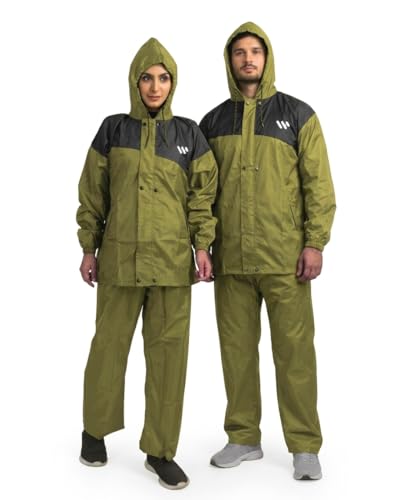 Image of Ranger Unisex 1 Set Rain Suit with Hooded Jacket & Trouser | TPU Coated Bike Riding Wear with Seam Sealed Protection