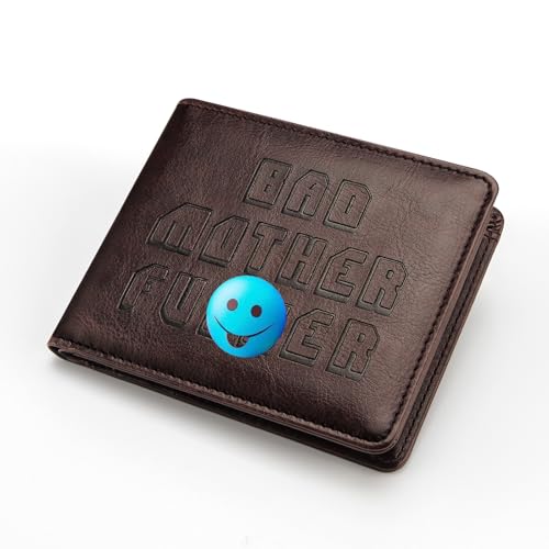 Image of Embroidered Bad Mother fker Leather Wallet Bad Mother f ker Leather Wallet(jet black)