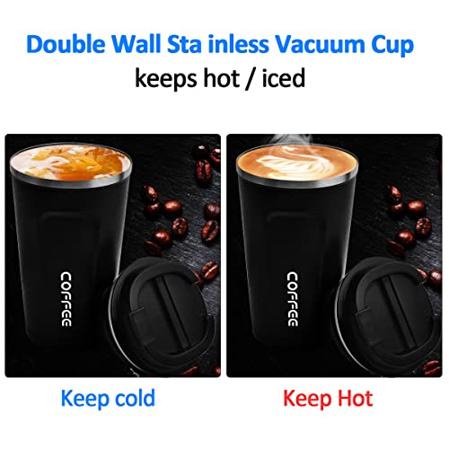 RNGODO Coffee Mug 17oz - Insulated Travel Mug Spill Proof with Leakproof Lid Vacuum Stainless Steel Travel Coffee Mug Water Tumbler to GO, Reusable Coffee Cup for Men and Women for Hot & Cold Drinks