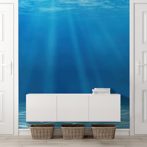 wall26 Wall Mural Blue Ocean Deep Sea Removable Self-Adhesive Large Wallpaper - 96x96 inches