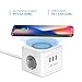 JSVER Regleta Enchufe USB Cube con Cargador Wireless (10W) 3 Puertos de...