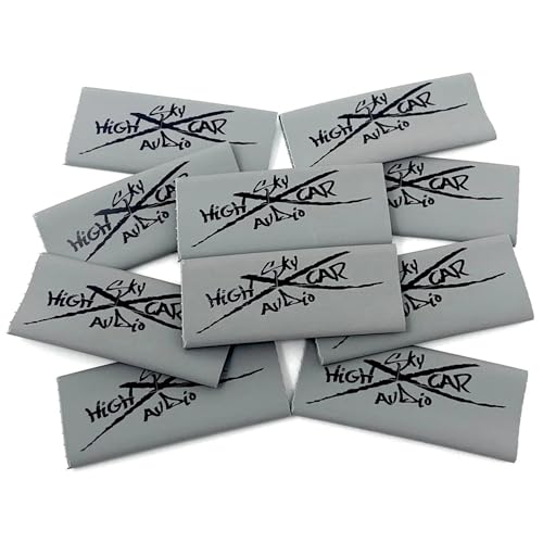Sky High Car Audio 4 & 8 Gauge Heat Shrink Tubing (10 Pack), 1/2” Polyolefin Wire Heat Shrink for Car Audio, Battery & Power Wire (Multiple Colors) (Silver/Gray Heat Shrink)