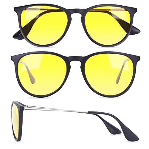 Image of HAOLOTA Night Vision Glasses for Driving Anti Glare, Polarized Nighttime Safety Glasses for Women Men UV400 Protection