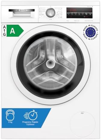 Bosch Lavadora, Libre Instalación, 8 kg, Serie 6, EcoSilence, Bla...