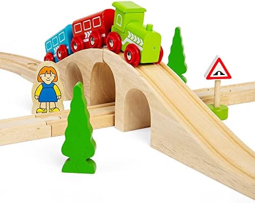 Bigjigs Rail, Figure of Eight Train Set, Wooden Toys, Award-Winning Wooden Train Set, Wooden Toys for 3 4 5 6 Year Olds, Train Toy, Wooden Train Track, Traditional Train Set