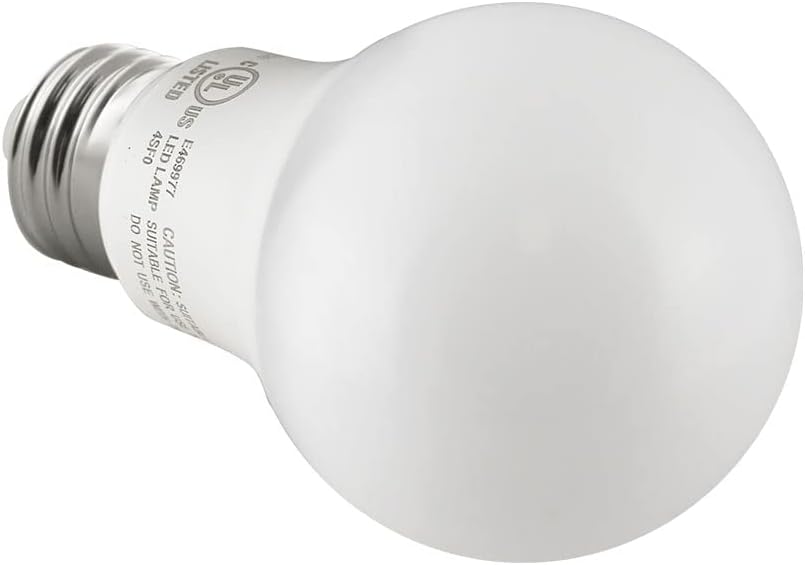 Euri Lighting EA19-6000e-4, LED A19 4-Pack, 9W (60W Equiv.) 800lm, Dim, 80 CRI, Soft White (3000K), Damp Rated, E26 Base, Fully Enclosed Rated, UL, Energy Star, 3YR 25K HR WTY