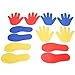 Hands and Feet Play Mat for Kids and Adults PVC Coordination Game Mat with 3 Pairs of Hands and Feet Design Indoor Activity Toy for Ages Year and Up