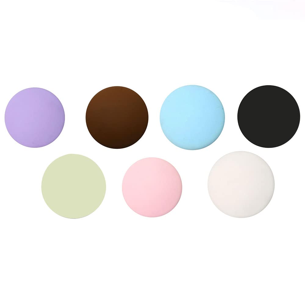 SEIWEI ?Silicone Door Stop Wall Protector Door Knob Handle Covers Guard Pads Self Adhesive Round (White, 5 PCS)