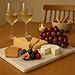 KC KULLICRAFT 8×12 Inches White Marble Cheese & Charcuterie Serving Board – Natural Marble Cutting Board & Pastry Slab with Non‑Slip Feet – Premium Stone Kitchen Tray Gift.