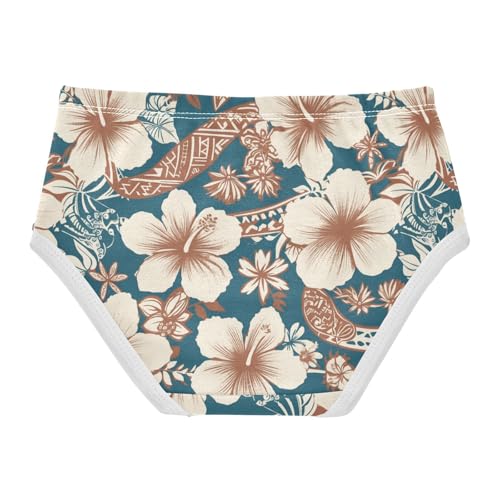 Wusikd Hibiscus Girls' Underwear Cotton Flowers Girls Briefs Soft Toddler Underwear 2T2