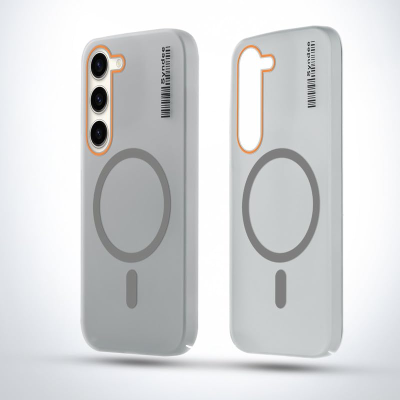 Image of Mr. Case Back Cover for Samsung S23 5G Sleek Frosted Translucent Back with Wireless Charging Support | Anti-Scratch Shockproof Phone Case - Grey