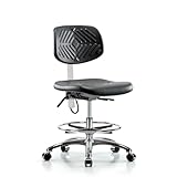 Perch ESD Ergonomic Industrial Chair with Footring (Electro-Static Dissipating), Workbench Height