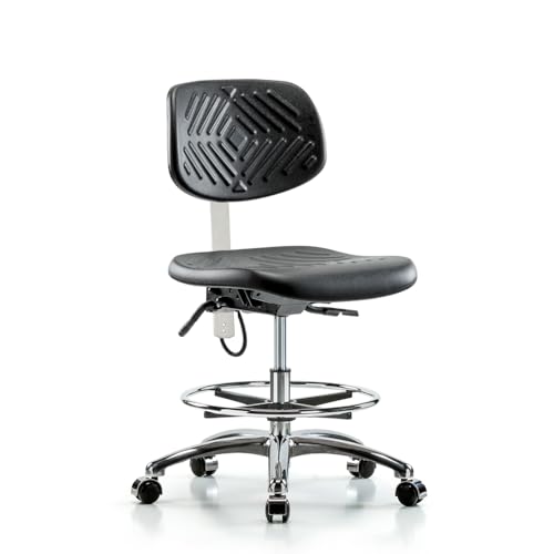 Perch ESD Ergonomic Industrial Chair with Footring (Electro-Static Dissipating), Workbench Height