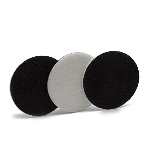 MaxiDetail DP2002 Cuscinetti per Lucidatura in Feltro Super Fine, per Vetro, Plastica, Marmo, Metallo e Parti Verniciate, 125 mm/5”, Confezione da 3
