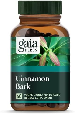 Gaia Herbs Cinnamon Bark, Vegan Liquid Capsules, 60 Count - Glycemic Balance, Organic Cinnamon