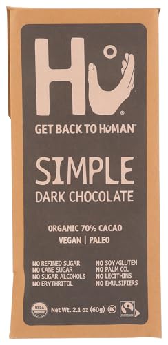 Image of Hu Kitchen, Bar Chocolate Dark Simple Organic, 2.1 Ounce