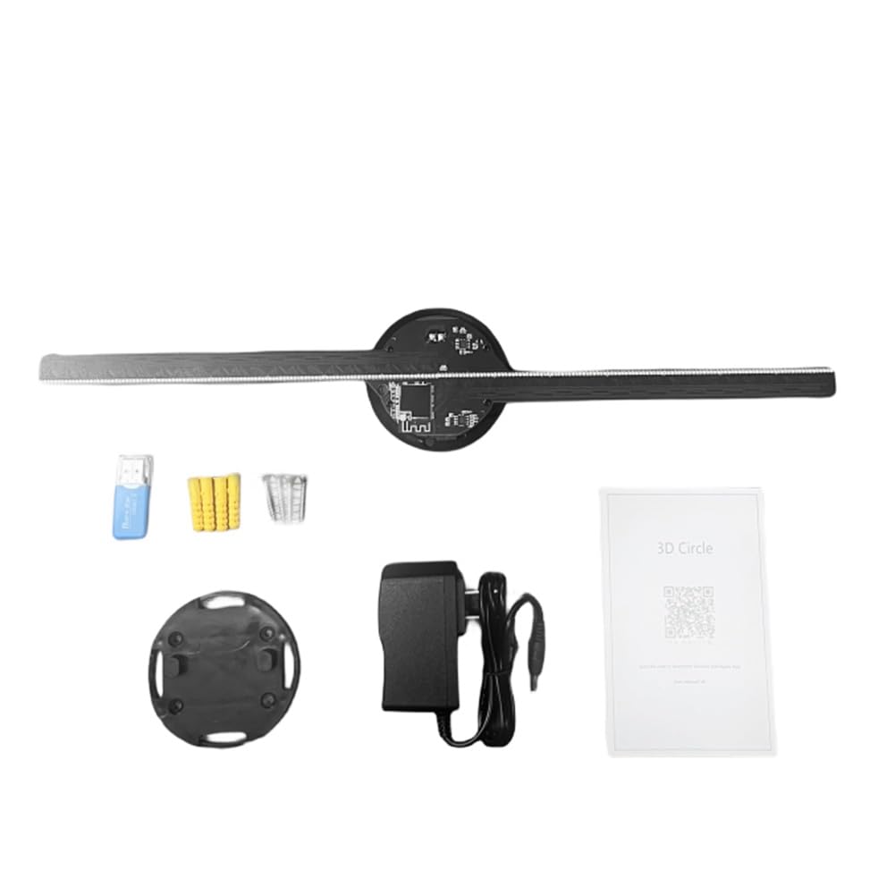 Projecteur Holographique 3D WiFi - 224 LEDs, Diamètre 42 Cm - Contrôle Par Appli, Pour Magasins, Vitrines, événements