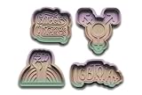 Keksausstecher Set Queer – 4-teilig mit Stempel – Cheers Queers, LGBTQIA+, Power to the People, Gender Symbol – Ausstechformen aus PLA – Geschenk für Pride, Queere Events, Coming Out