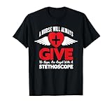A Nurse Will Always Give Us Hope An Angel With A Stethoscope .Present is a design of a heart from words only for Nurses .An awesome for Nurse , Nurse Studen ,Graduate Nurse , Nurse Teacher , Nurse Supplies , Registered Nurse ,Scrub RN .National Nurses Day