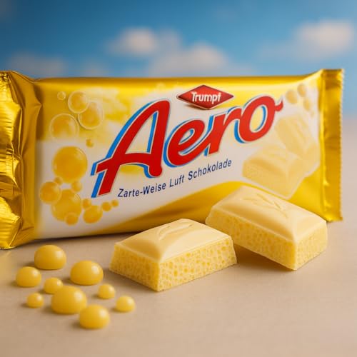 Trumpf Aero Mix – 4er Pack (2x 100g Weisse Luft-Schokolade + 2x 100g Vollmilch Luft-Schokolade) – Luftig Zarte Milch- & Weiße Schokolade