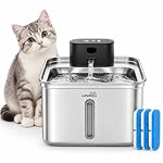 Cordless Cat Water Fountain Stainless Steel Motion Sensor 3.5L