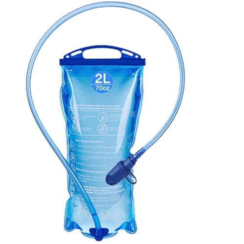TANNOZHE Trinkblase, 2 Liter, auslaufsichere Wasserblase, BPA-freier Trinkrucksack, Ersatz, Sport, Reise, Reservoir, Trinkbeutel, Wandern, Outdoor