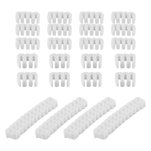 Gorise Juego De 24 Soportes Para Peines De Cables, Organizador De Cables, Clips Guía Para Carcasa De PC, Carcasa De Ordenador, Color Blanco