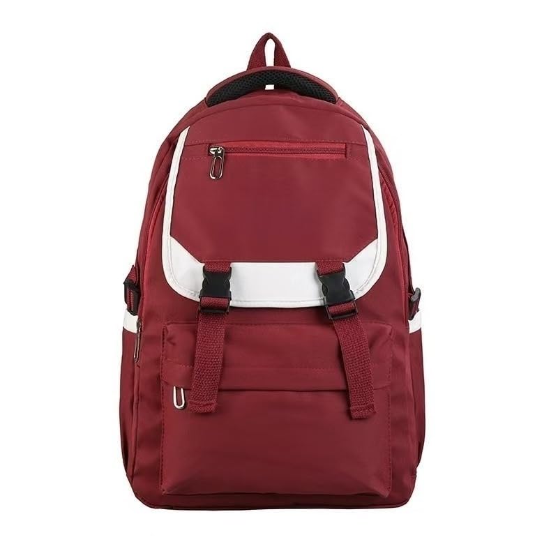 Mochila impermeável feminina, ideal para estudantes do ensino fundamental, médio e universitário. Comporta um laptop, é espaçosa, leve e prática.(Vinho)