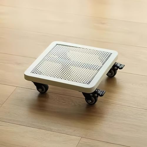 ������ �A�ؔ��� �L���X�^�[�t�� 360° ��] �X�g�b�p�[���b�N�t �ω׏d 200kg �v�����^�[�X�^���h �t�����[�X�^���h ���b�V������v���[�g �ϗt�A�� �����A���p �������O���p �o���R�j�[�뉀�|���b�N ���ی� �ړ��֗� �������ȒP (�z���C�g, 
