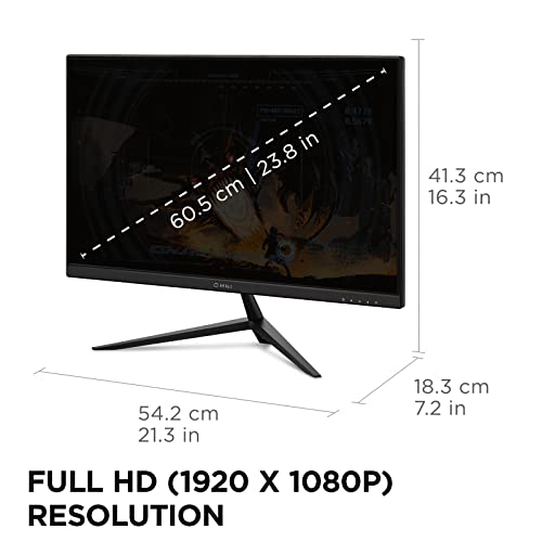 Image of ViewSonic VX2428 60.96Cm (24'') FHD Fast IPS 180Hz Gaming Monitor with 0.5ms, HDR10, AMD FreeSync, Premium AdaptiveSync, ClearMR for Clarity,104% sRGB, Tilt, 2X Speaker, Eye Care, 2xHDMI,DP