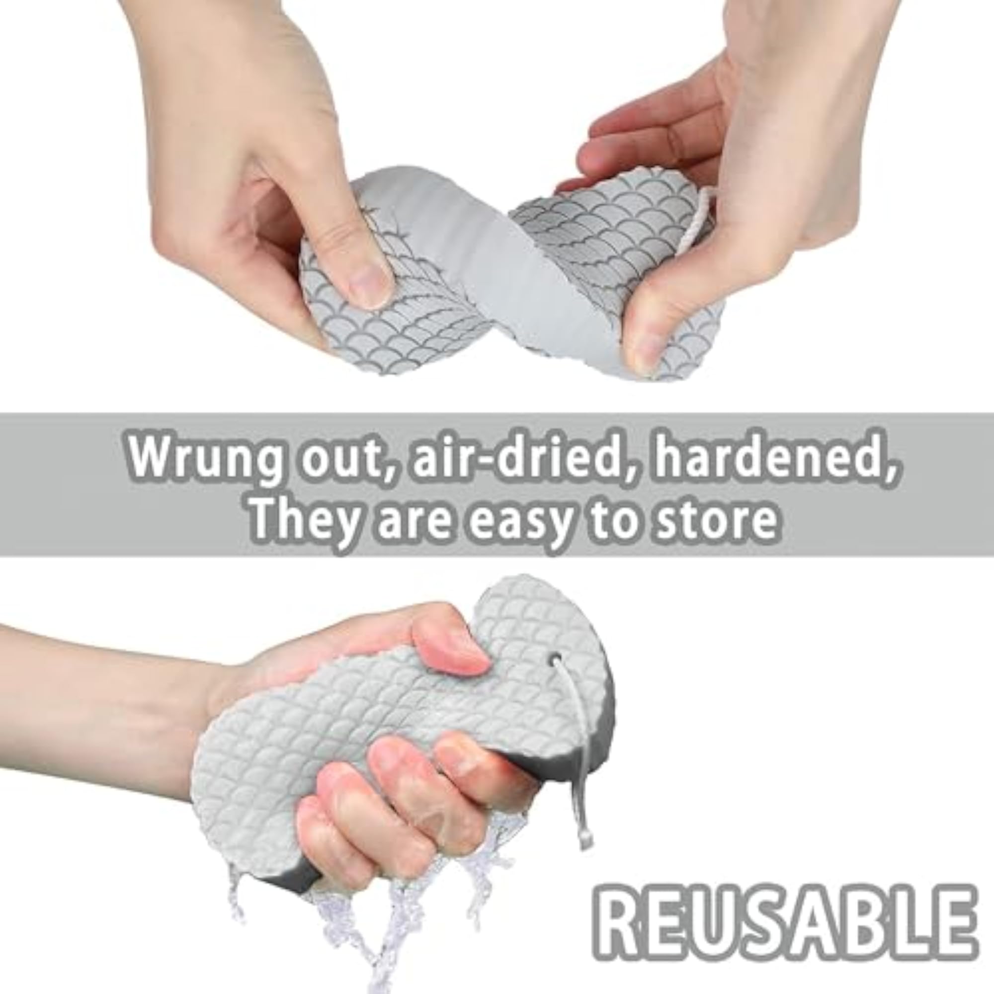 2 Pcs Magic Exfoliating Bath Sponge, Gentle Dead Skin Remover