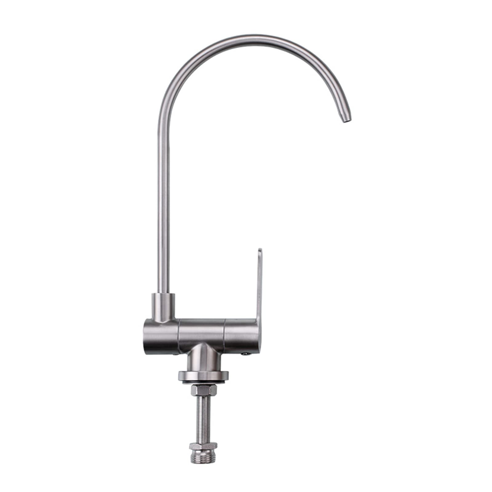 Filtro de Agua Grifo Solo Agua fría grifos de Cocina giratorios Acero Inoxidable Cepillado-C