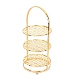  Scaffale for pallet a tre livelli Supporto for cupcake Supporto for cupcake a 3 livelli for torta di compleanno Vassoio da portata a 3 livelli Supporto for torta da dessert Vassoio dorato Torre esposi