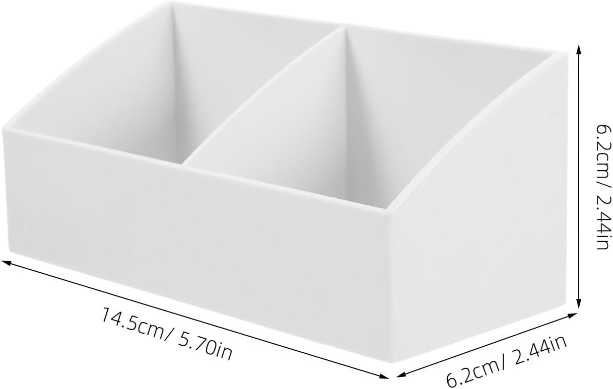 White Tea Bag Organizer Storage Box Abs Plastic with Compartments Space-saving Design for Tea Bags and Sugar Packets for Homes and Coffee Shops Kitchen Countertop image 2