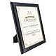 GraduatePro Bilderrahmen A4 Rahmen Urkunde für Zertifikate Diplom Wand Hängend Goldperlen Vintage University Certificate Frame Schwarz