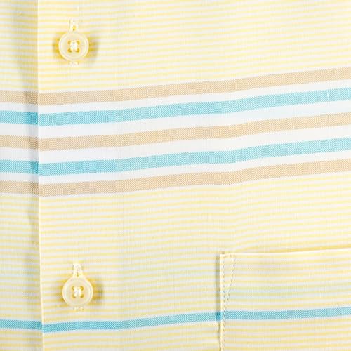 Image of 7-DAYS Men's Premium Striped Formal Shirt - Cotton Rich, Regular Fit, Full Sleeve, with Pocket, Wrinkle Resistant - Stylish Office & Everyday Wear.