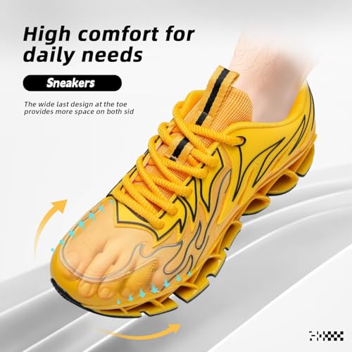 Image of Mens Running Shoes Mesh Breathable Trail Runners Fashion Sport Blade Walking Tennis Sneakers
