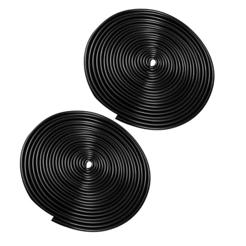 TOYANDONA Tira Protectora de Bordes de Puertas de Vehículos de Goma Flexible Negra 2 Metros 2 Piezas Moldura de Sellado Antirrayaduras para Puertas de Coche Resistente a Altas