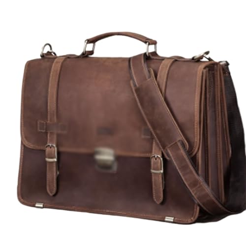 Crossbody Bag Men Men's Leather Briefcase Business Bag for 14" Leather Shoulder Messenger Bags Male2