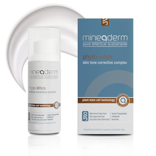 Mineaderm PHYTO-WHITE Gesichtscreme mit VC-IP & Niacinamid – ebenmäßiger wirkender Hautton & frische Ausstrahlung – feuchtigkeitsspendende Pflege für alle Hauttypen – 50 ml