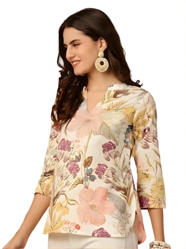 Image of Cotton Printed Short Kurti for Women