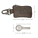 Hide & Drink, Car Key Holder with Keyring, Headphone & Charging Cables, Cash Zipper Case with Clasp, Full Grain Leather, Handmade, Bourbon Brown