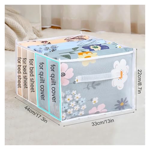 Rangement de housse couette grande capacité avec compartiment drap lit