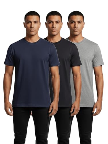 Image of Dollar Easy Fit Cotton Blend Pack of 1 Solid Men's Round Neck T-Shirt