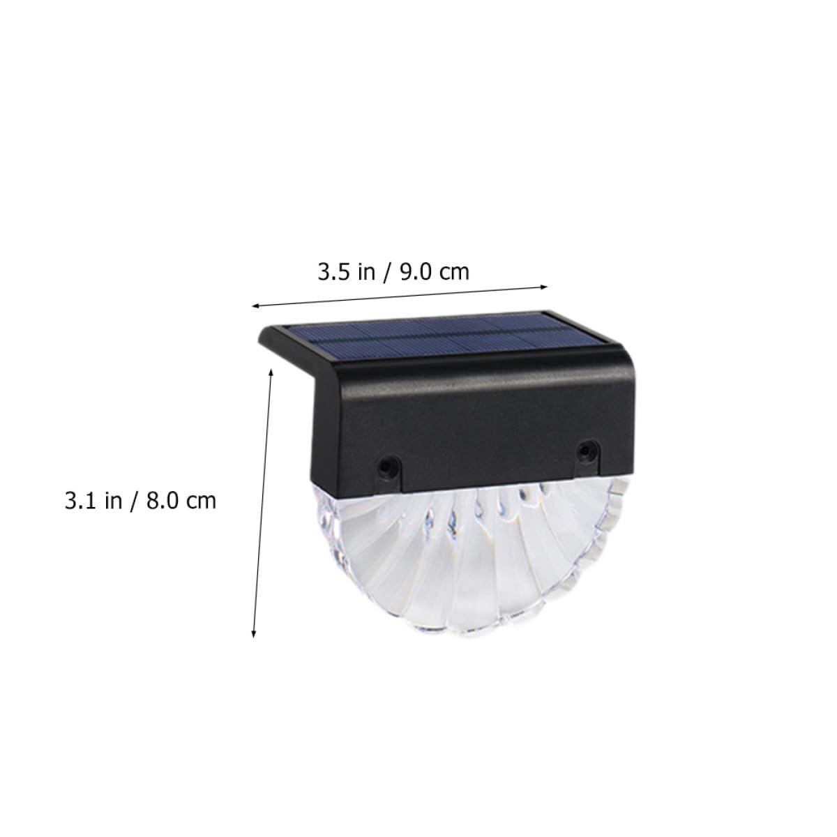 UKCOCO 4 Stück Solar Stufenleuchten Ip65 mit Automatischer Dämmerungsschaltung Warmweiß Bunt Kabellose Solar Außenleuchten für Treppen Zaun und Garten