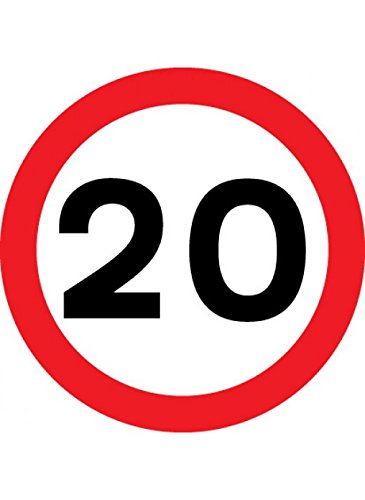 Panneau de limitation 20 en aluminium signalisation 400 mm